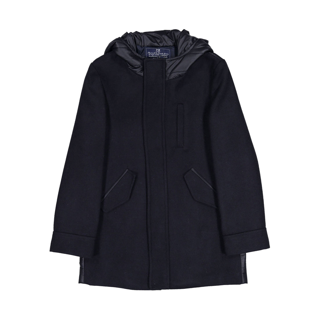 Manuelle Frank Blue Wool/Padded Hooded Jacket