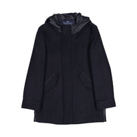 Manuelle Frank Blue Wool/Padded Hooded Jacket