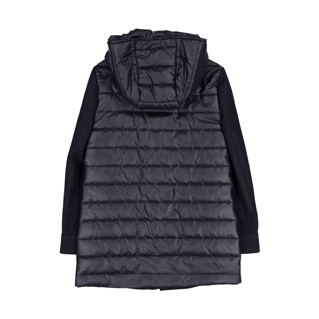 Manuelle Frank Blue Wool/Padded Hooded Jacket