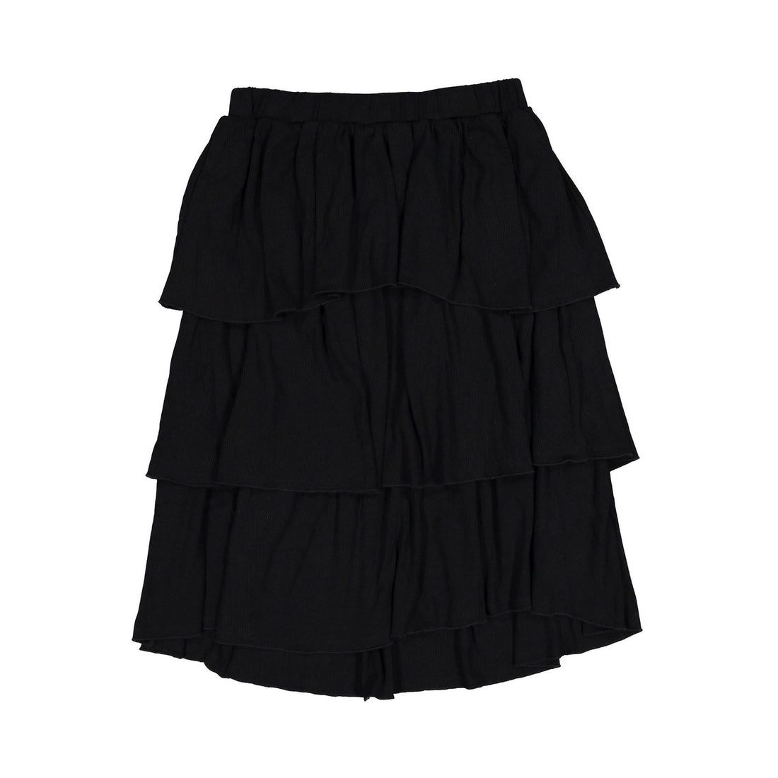 zero + us Black Soft Rib Layered Skirt