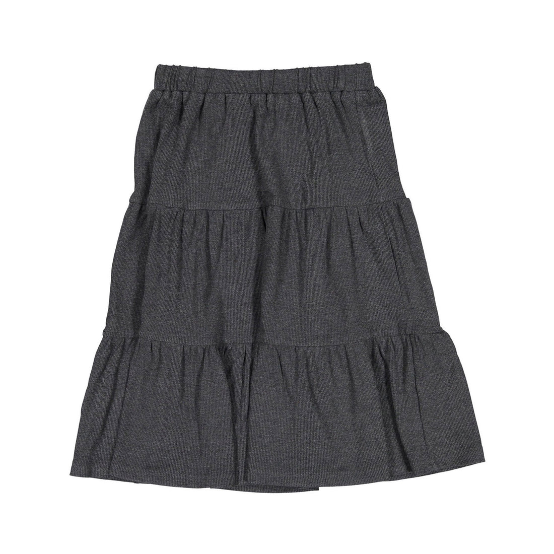 zero + us Grey Soft Ribbed Tiered Skirt