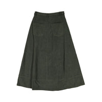 Ava Jeans Green Corduroy Maxi Skirt