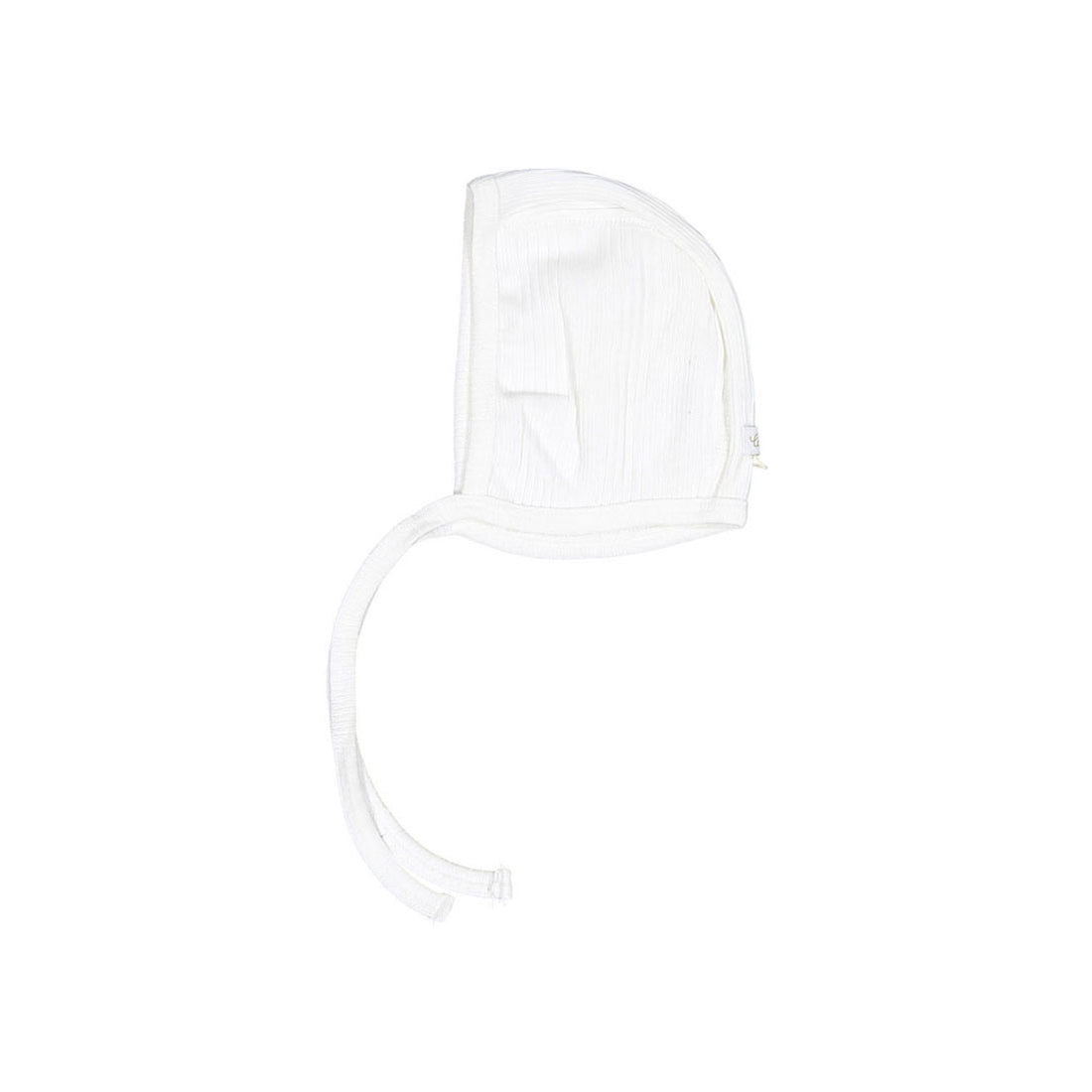Ladida White Ribbed Bonnet