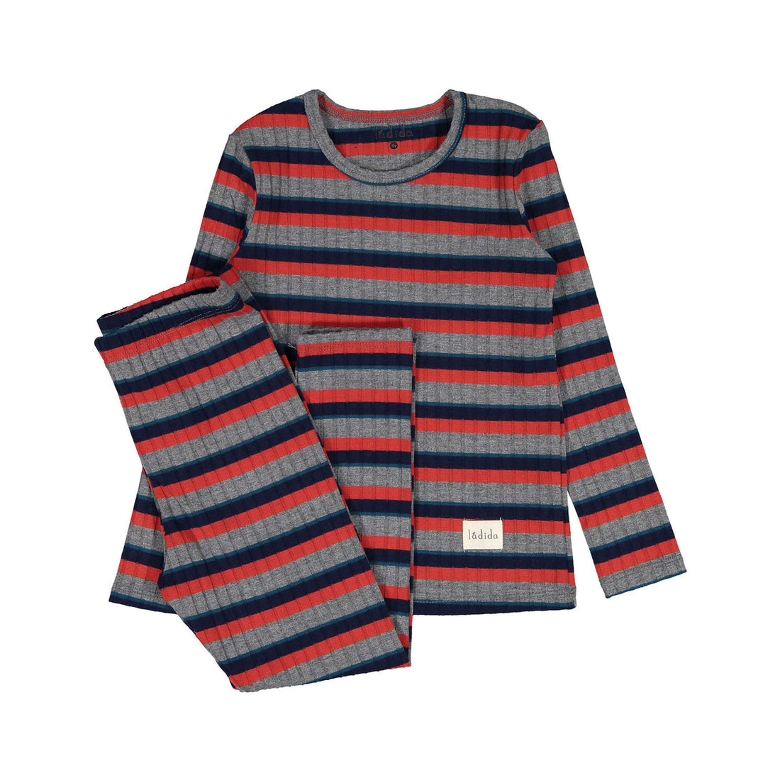 Ladida Grey Thick Striped Pajamas