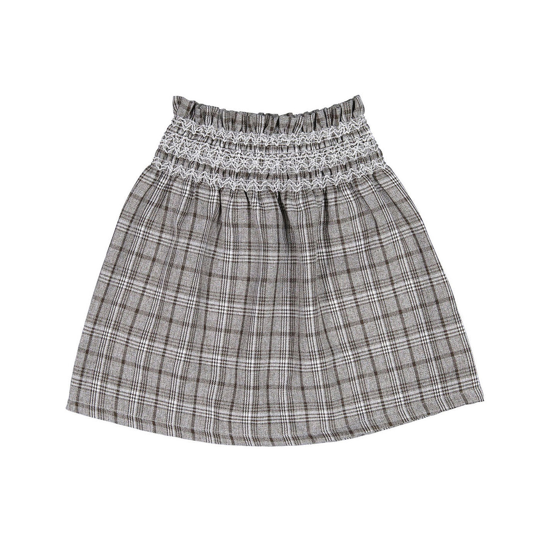 Olivia Plaid Smock Waist Skirt