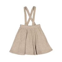 Smalls Beige Knit Suspender Skirt Set