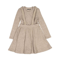 Smalls Beige Knit Suspender Skirt Set