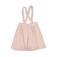 Smalls Pink Knit Suspender Skirt Set