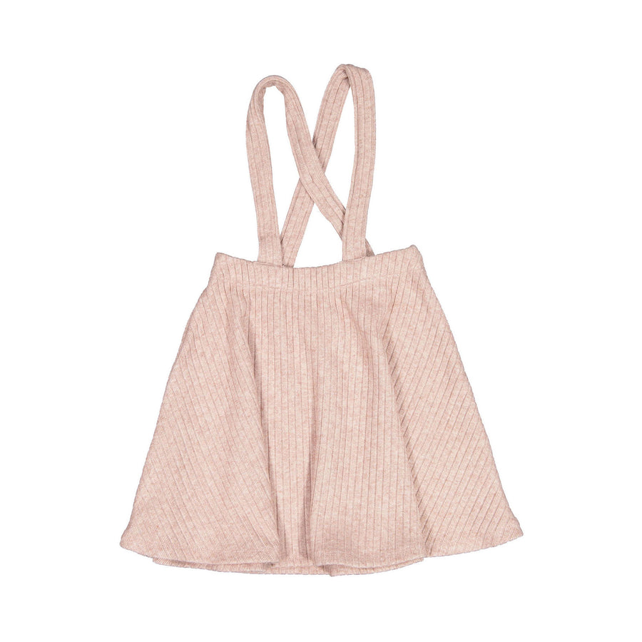 Smalls Pink Knit Suspender Skirt Set