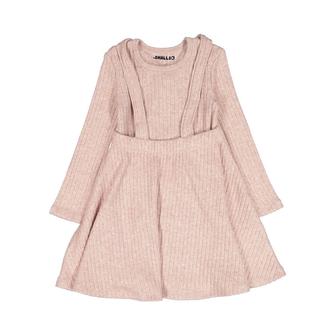 Smalls Pink Knit Suspender Skirt Set