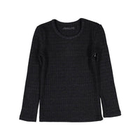 Smalls Black Knit Suspender Skirt Set