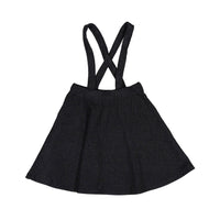 Smalls Black Knit Suspender Skirt Set
