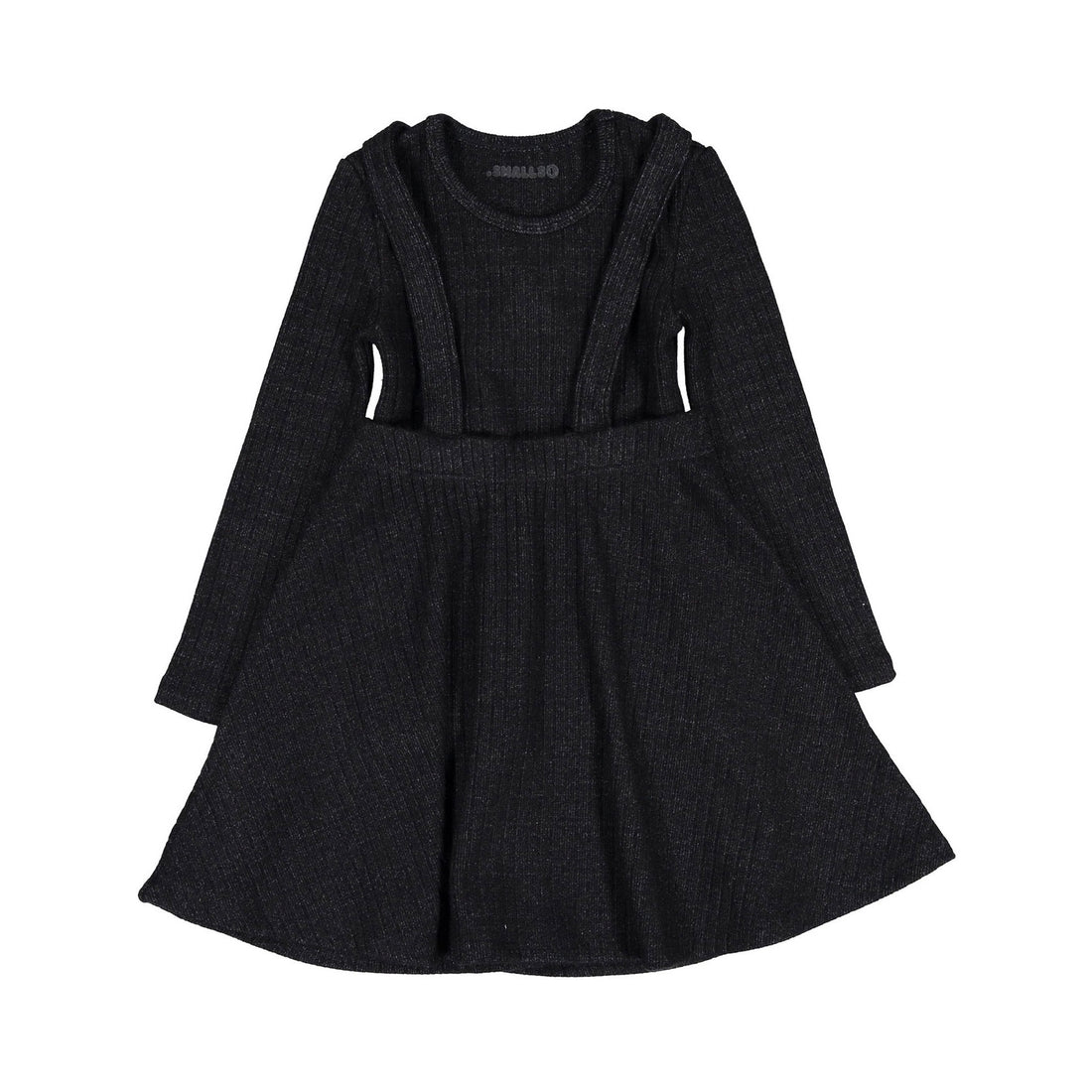 Smalls Black Knit Suspender Skirt Set