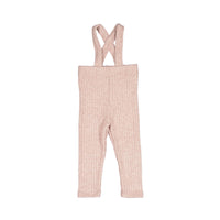 Smalls Pink Knit Suspender Legging Set