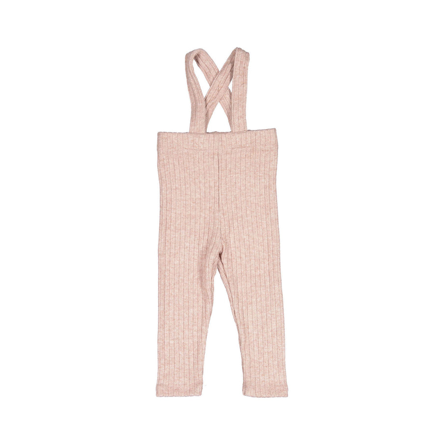 Smalls Pink Knit Suspender Legging Set