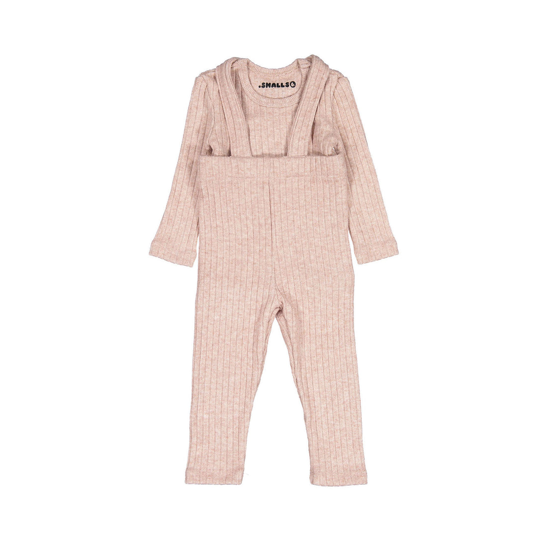 Smalls Pink Knit Suspender Legging Set