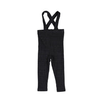 Smalls Black Knit Suspender Legging Set
