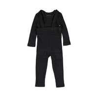 Smalls Black Knit Suspender Legging Set