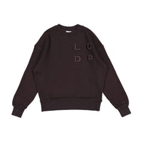 Les Coyotes de Paris Brown Lori Crewneck Oversized Sweatshirt With Logo