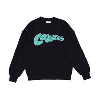 Les Coyotes de Paris Black Lily Oversized Sweater With Graphic Logo