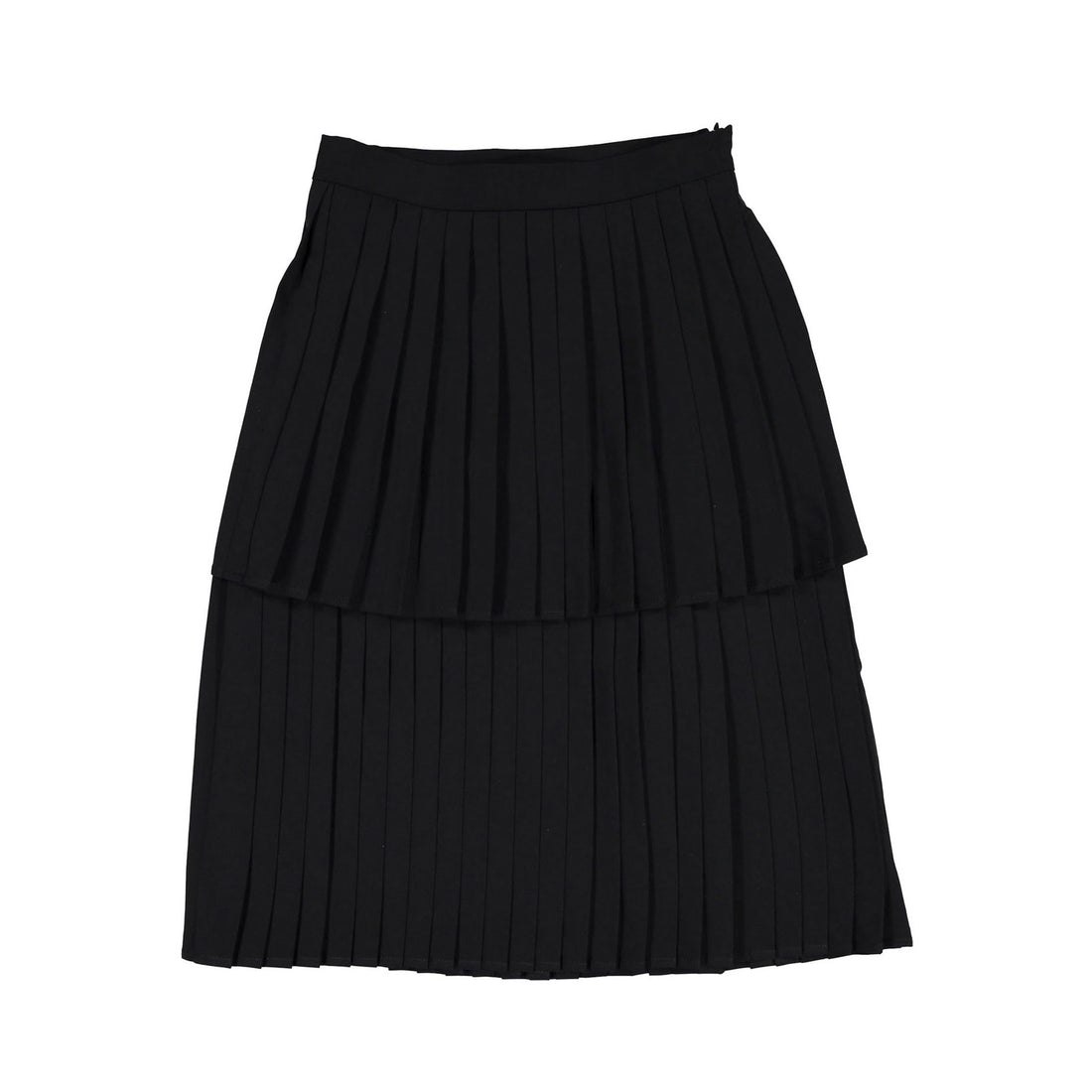 Ava and Lu Black Layered Pleat Skirt