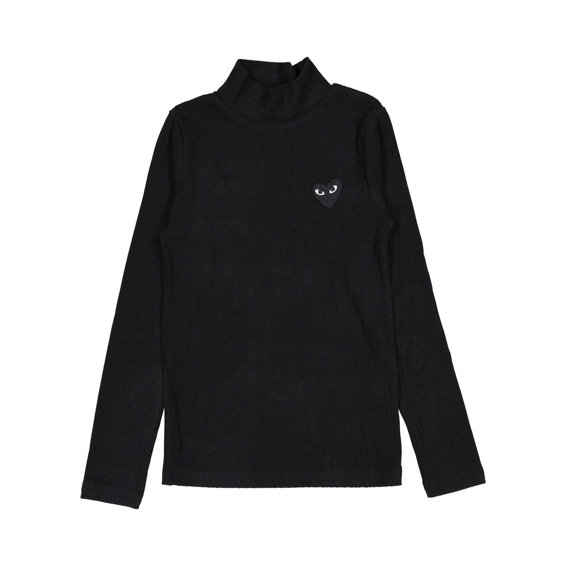zero + us Black Ribbed Turtleneck