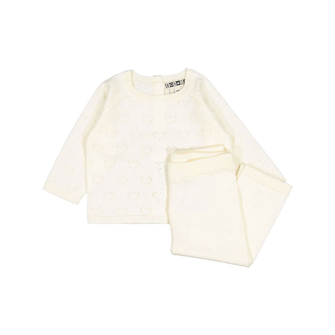 Bonton Cream Knit Legging Set
