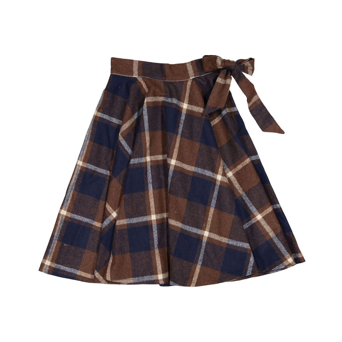 Christina Rohde Skirt Brown Plaid Circle Skirt