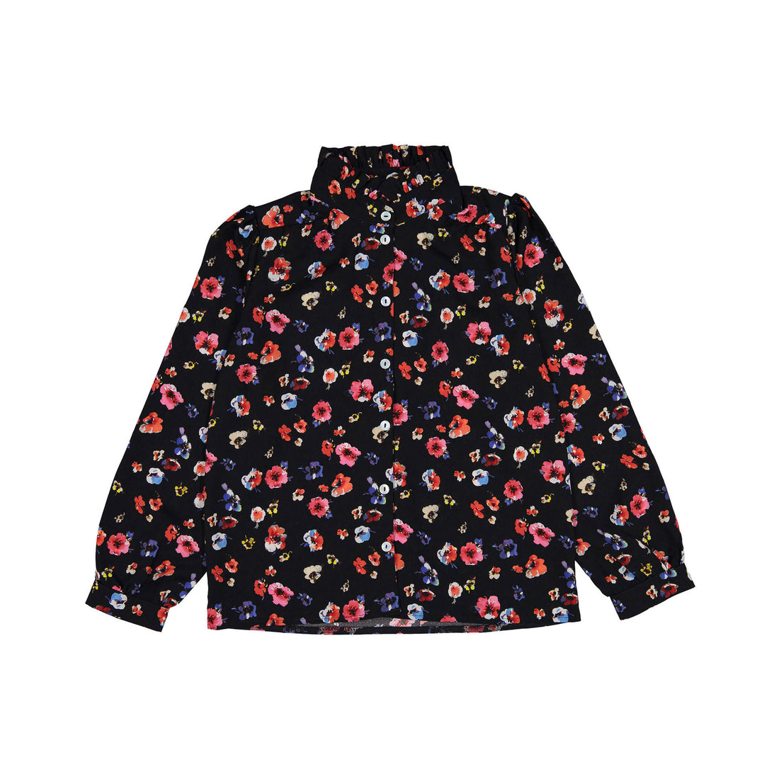 Christina Rohde Top Black Floral Blouse