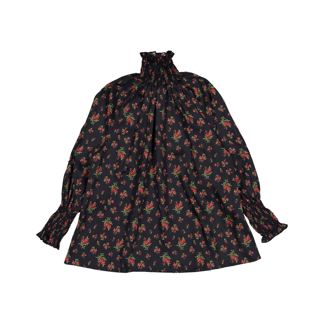 Christina Rohde Black/Berry Floral Blouse