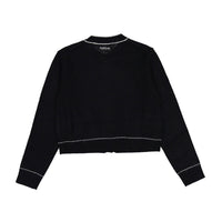 Marni Black Knit Contrast Stitch Cardigan