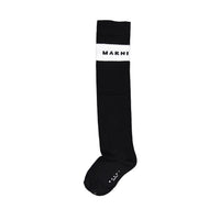 Marni Black Logo Knee Socks