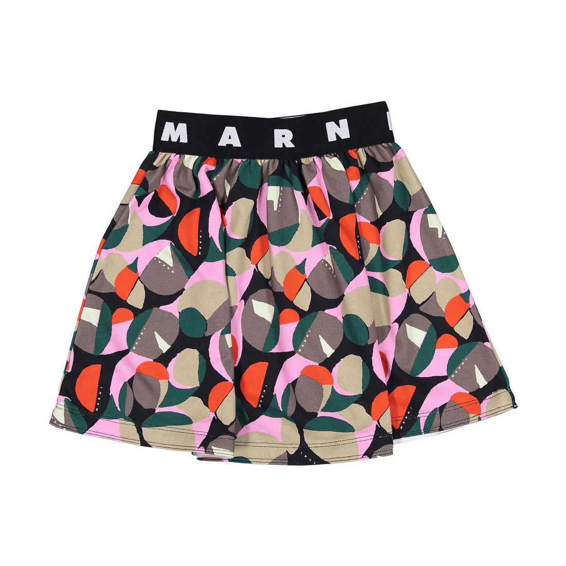 Marni Black Abstract Print Skirt