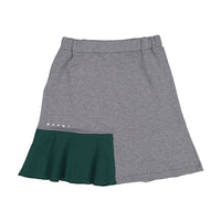 Marni Grey Melange Asymmetric Flounce Hem Skirt