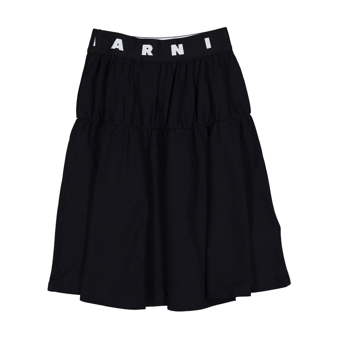 Marni Black Logo Waist Flounce Skirt