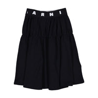 Marni Black Logo Waist Flounce Skirt