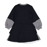 Marni Navy French Terry Layered Dress