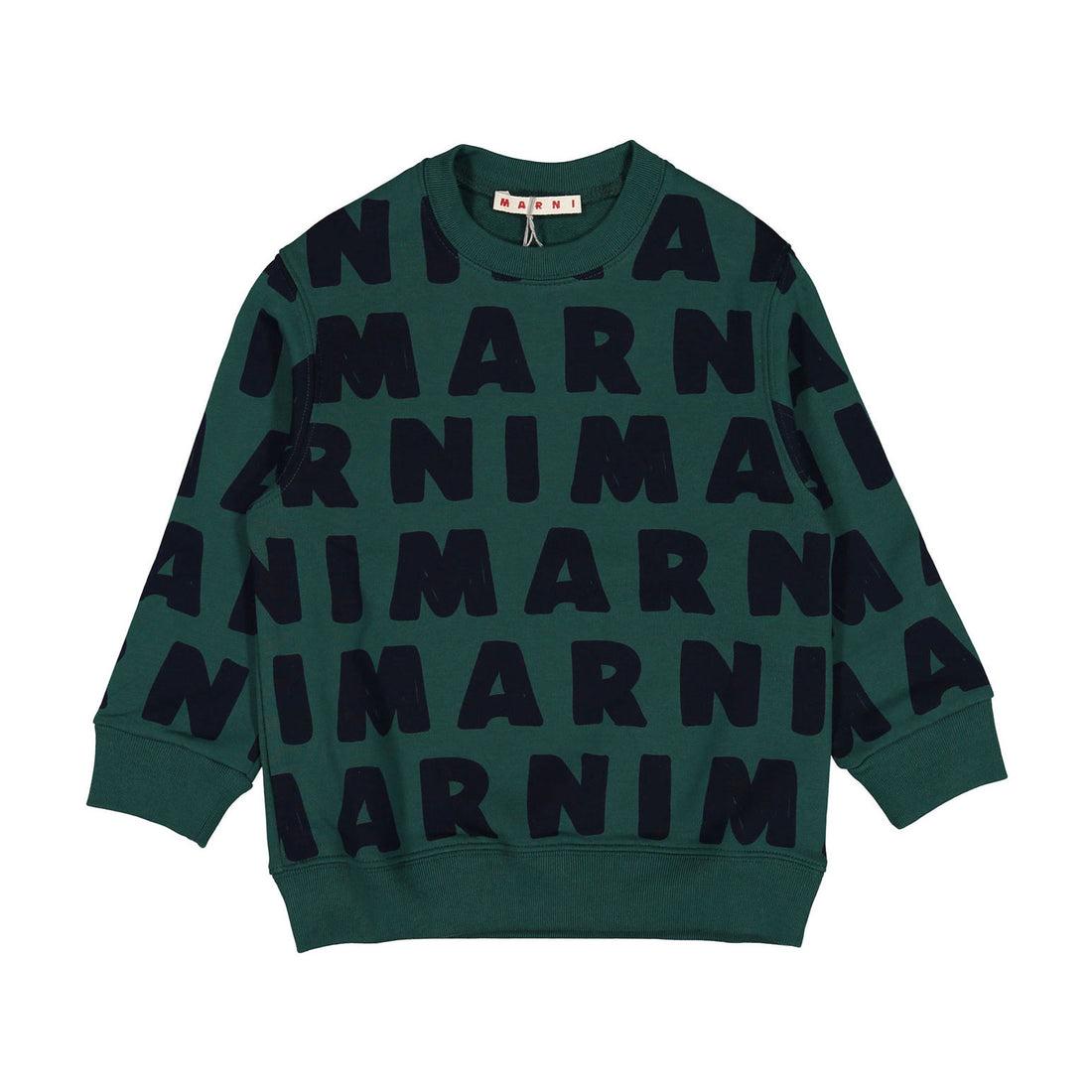 Marni Green Logo Knit Sweater