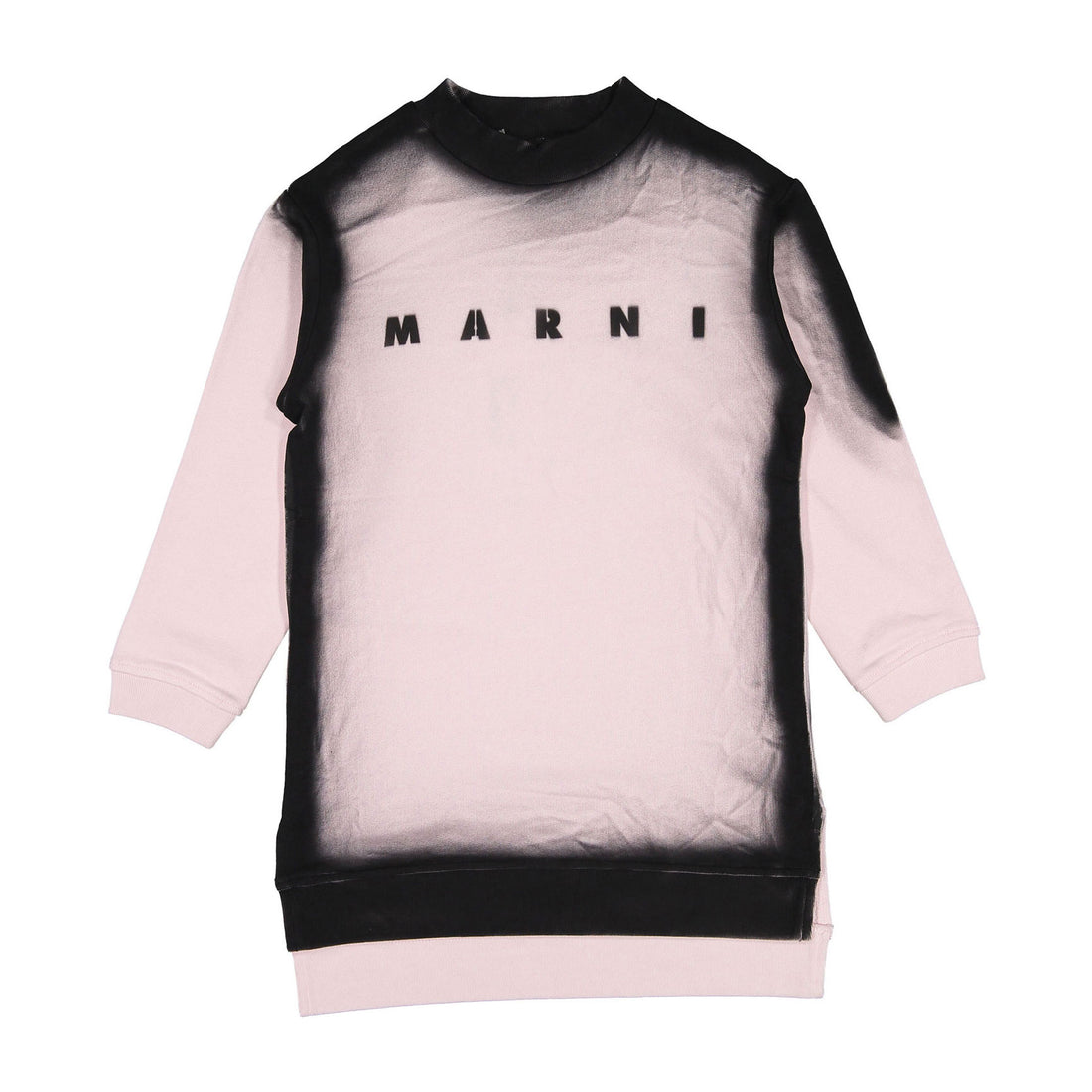Marni Ballet Pink Spray Edge Sweatshirt Dress
