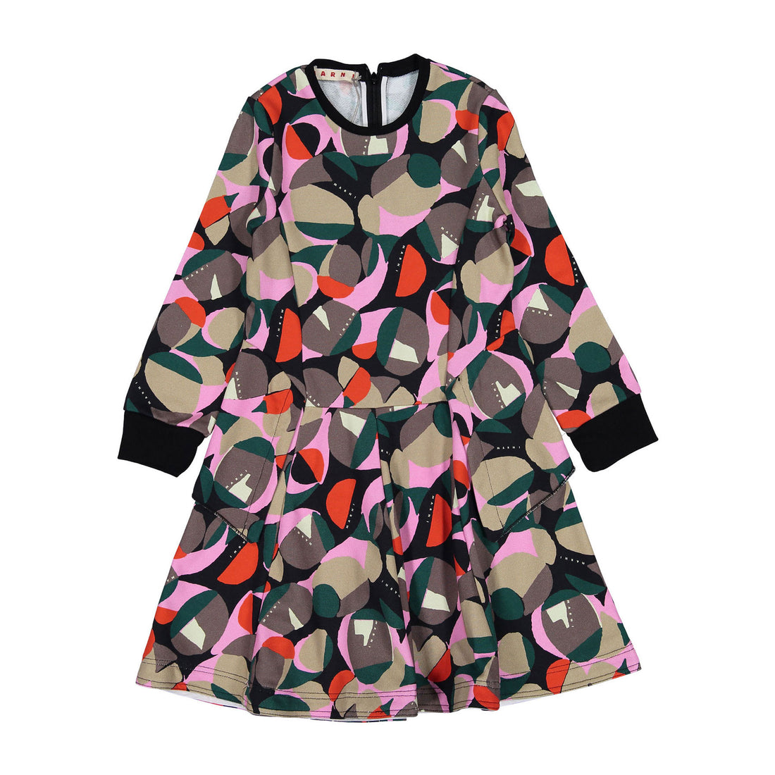 Marni Black Abstract Print Dress
