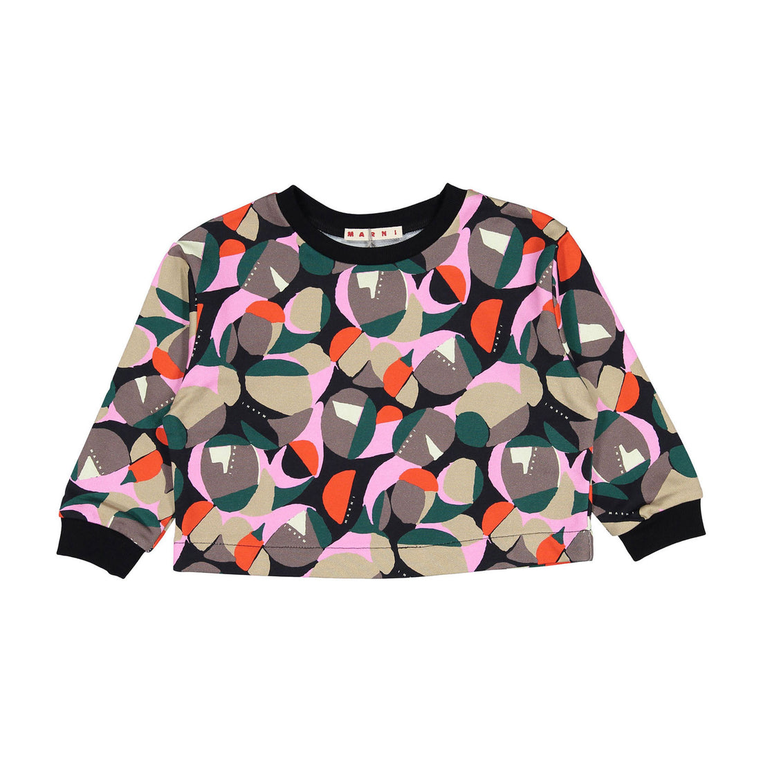 Marni Black Abstract Print Sweatshirt