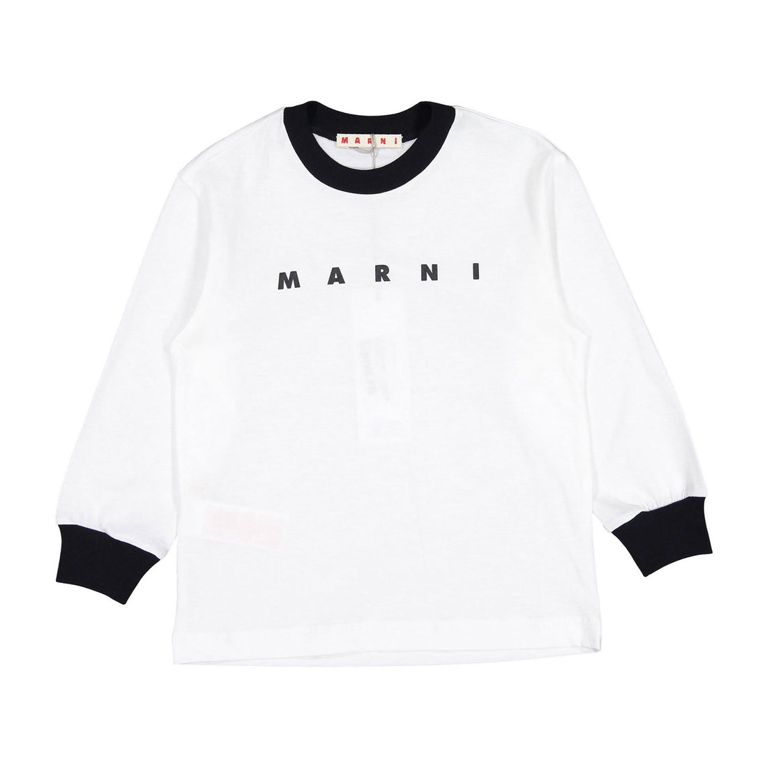 Marni White Logo Cuffed Tee