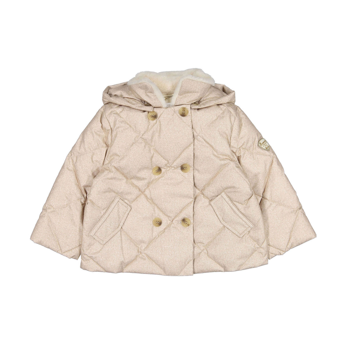 Bonpoint Beige Quilted Modesty Coat