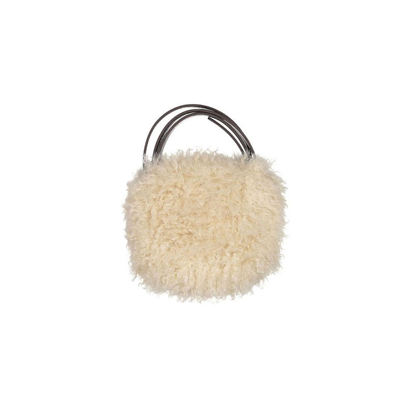 Bonpoint Beige Furry Bag