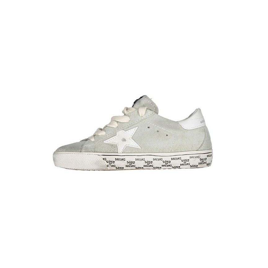 Golden Goose Ice/White Super Star Suede Sneakers