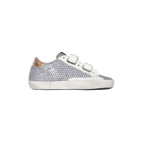 Golden Goose Silver/White/Bronze Old School Star Print Sneakers