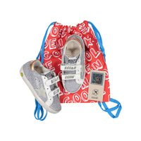 Golden Goose Silver/White/Bronze Old School Star Print Sneakers