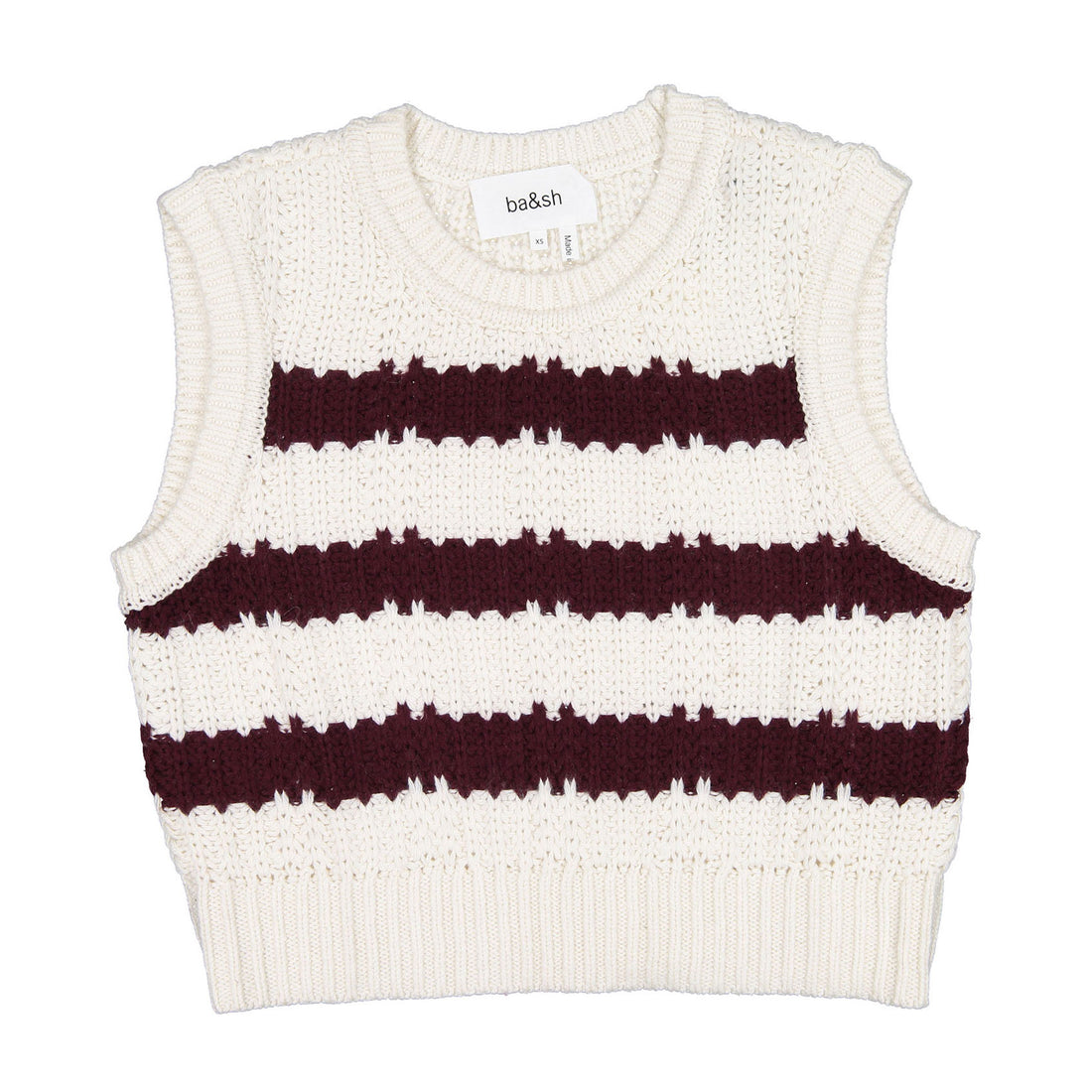 ba-sh Ecru Stripe Soju Vest