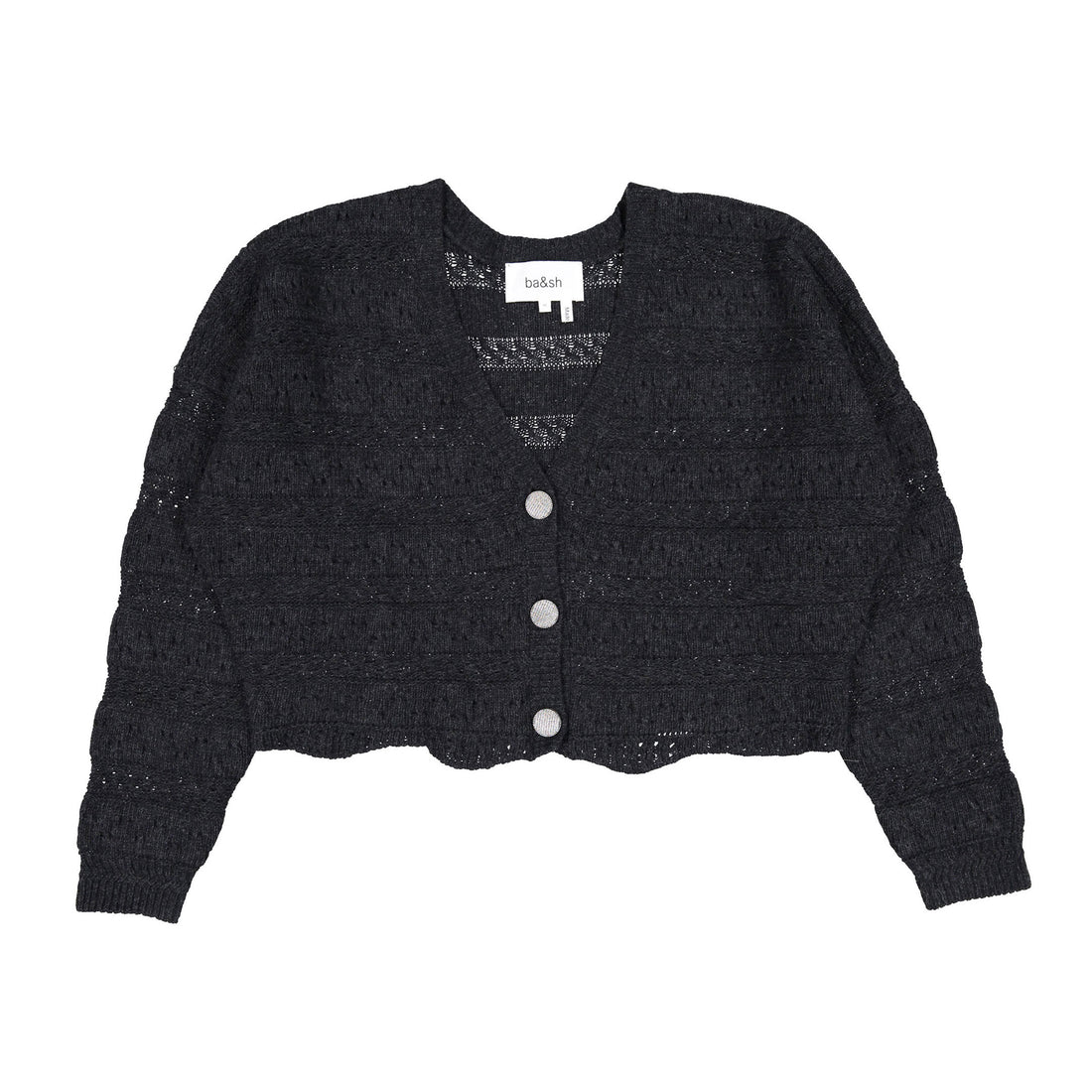 ba-sh Charcoal Knit Harold Cardigan