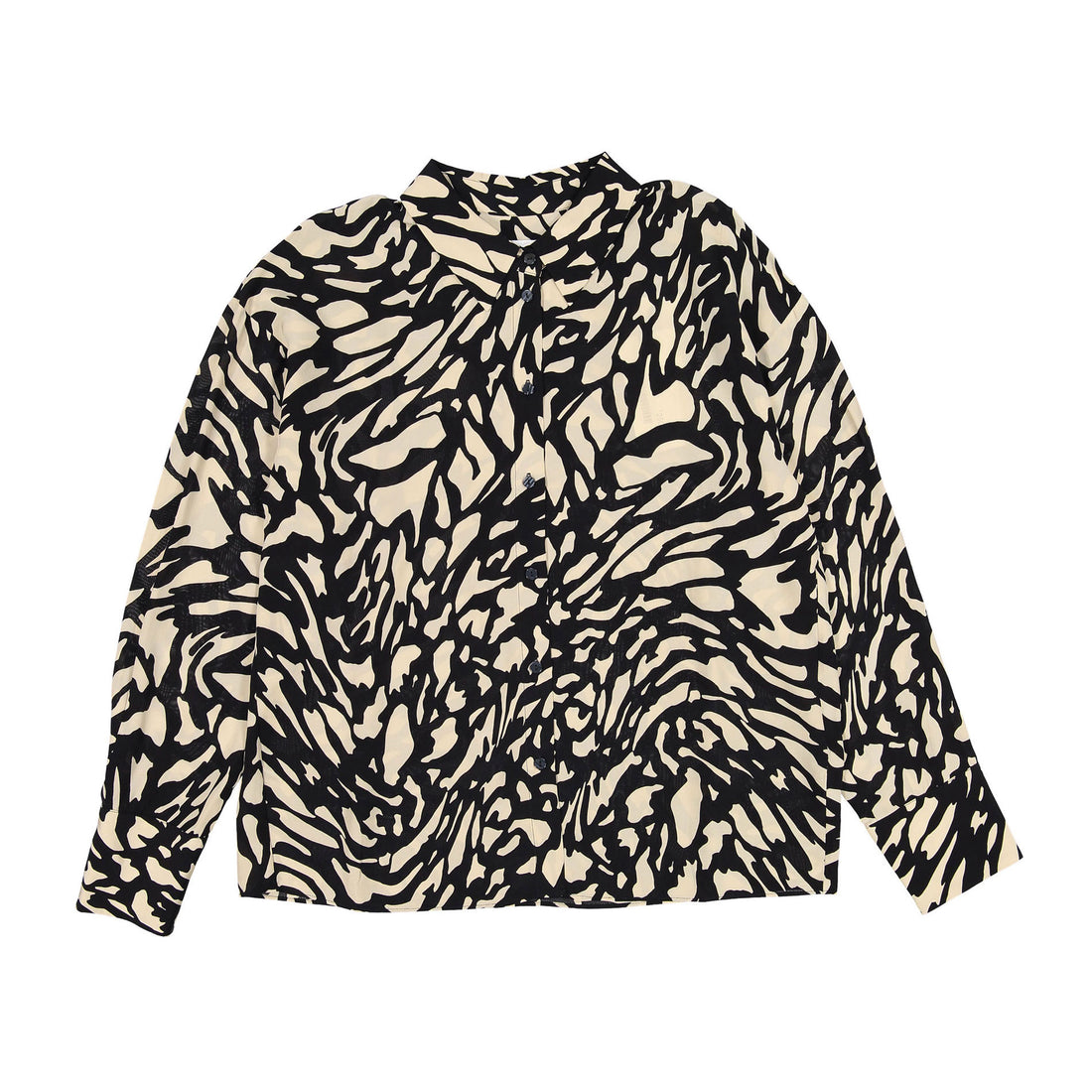 ba-sh Black Print Gala Blouse